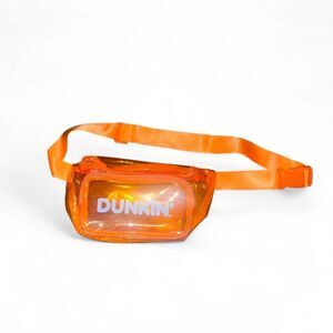 Dunkin Donuts Women's Clear Orange Fanny Pack Belt Bag